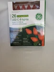 Christmas Ge Led Lights 26 C-9 Crystal Red 16.6' Energy Smart Indoor Outdoor. Fixed Price $14.75.