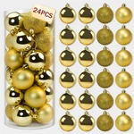 24 Christmas Balls 2.4 Inches - Shattered Shining Ornament Festival. Fixed Price $23.80.