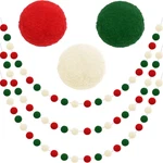 Jishi Christmas Pom Garland Decorations For Tree Indoor Home. Fixed Price $14.53.