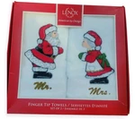 Lenox Set Of 2 Holiday & Mrs Santa Claus Christmas Finger Tip Towels. Fixed Price $22.95.