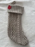 Wondershop Target Christmas Stocking Tan Cable Knit Sweater Like Farmhouse Boho. Fixed Price $16.00.