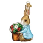 Old World Christmas Peter Rabbit With Flower Pot (12689) Glass Ornament W/ Box. Fixed Price $23.99.