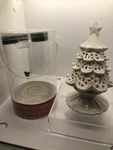 Yankee Candle Set Balsam Cedar Holidays White Tree Tea Light Holder Retired. Fixed Price $20.00.