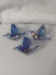 Kurt Adler Shiny Acrylic Hummingbird Ornaments Set Of 3. Fixed Price $21.99.