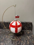 Martha Stewart Red White Plaid Glass Christmas Ornament Bulb Large. Fixed Price $19.99.