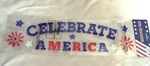 New Patriotic Window Gel Charms Celebrate America Stars Fireworks 19" X 5" Cling. Fixed Price $7.88.