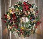 Holiday Krampusnacht Gingerbread Christmas Wreath 18 Plug Multicolor. Fixed Price $250.00.