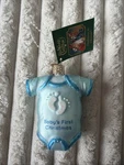 Old World Christmas (32339) Blue Baby One Piece Ornament Brand New In Box!. Fixed Price $15.48.