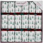 Robin Reed 12" Christmas Crackers, Green Pine Trees - Box Of (62506). Fixed Price $47.99.