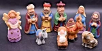 Giftco Inc Miniature Nativity Set Polystone Folk Art Primitive Complete 10X. Fixed Price $19.99.