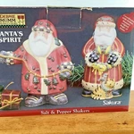 Nos Debbie Mumm Santa's Spirit Sakura Christmas Salt & Pepper Shakers. Fixed Price $14.15.