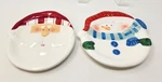 Pair Of Santa Claus & Snowman Small Decorative Dessert Plates 6" Target 2004. Fixed Price $12.85.
