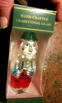 Kurt S. Adler Hand Crafted Glass Ornament Clown Columbia In Box. Fixed Price $5.00.