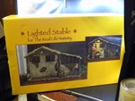 The Rea Life Nativity Lighted Stable - Three Kings Gifts Lnc. Fixed Price $70.00.