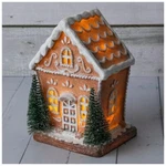 Light Up Gingerbread House Christmas Figurine 7". Fixed Price $17.99.