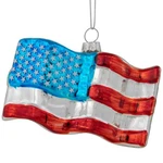 Northlight 4" American Flag Glass Christmas Ornament. Fixed Price $12.49.
