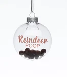 Reindeer Poop Ornament - Funny Christmas 2025 For Adults & Clear. Fixed Price $14.76.