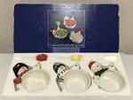 Hallmark Christmas Snowman Holiday Condiment Bowls With Spoons. Fixed Price $21.99.