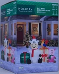 Christmas Gemmy 6 Ft Wide Cow Pig Rooster Barnyard Scene Airblown Inflatable. Fixed Price $129.99.
