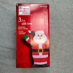 3.5' Santa Christmas Inflatable Led Airblown Home Accent Holiday Yard Decoration. Fixed Price $18.18.