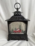 Antique Raz Imports Dogs In Red Truck Lighted Water Lantern Christmas Snow Globe. Fixed Price $49.99.