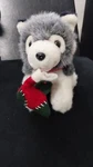 Plush Husky Puppy Dog With Christmas Stocking 8" Stuffed Animal Toy Holiday. Fixed Price $9.72.