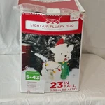 Walmart Holiday Time Light Up Fluffy White Dog 23" Christmas Decor 2015. Fixed Price $55.00.