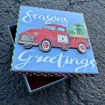 Seasons Greetings Gift Box Container Christmas Holidays. Fixed Price $8.99.