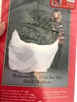 New Pkg Santas Best White Plastic Huge Xmas Tree Removal Bag 90" High. Fixed Price $12.75.