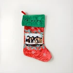 Friends Tv Show Soft Plush Holiday Christmas Stocking Red Green Chandler Bing. Fixed Price $13.00.