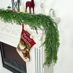 6FT Christmas Cedar Garland For Staircase Real Touch Droopy Bendable Lifelike.... Fixed Price $65.19.