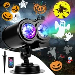 Halloween Projector Lights With 19 Hd Replaceable Slides, Waterproof, Holiday. Fixed Price $44.99.