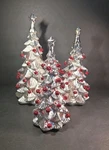 Valerie Parr Hill Silver Ceramic Christmas Tree Set Of Red Balls Bells 3111. Fixed Price $50.96.
