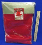 Macys Home Wear Tablecloth Red Holiday Poinsettia Cutwork Wreath Oblong 60 X 84. Fixed Price $24.99.