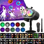 Led Christmas LIGHTS,2-IN-1 Ocean Wave PROJECTOR,16 Slides 10 Colors,r. Fixed Price $46.99.