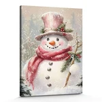 Gspqaz Snowman Christmas Wall Art - Winter Holiday Canvas Print 18L X 12W,. Fixed Price $15.99.