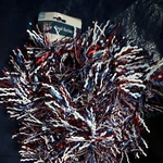 Seasonal Red White Blue Tinsel Garland 9FT Patriotic Door Decoration. Fixed Price $7.00.