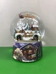 Roman Glitterdome Musical Snow Globe Christmas Village Train Santa Reindeer. Fixed Price $29.99.