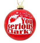 Tree Buddees You Serious Clark Red Glass Christmas Ornament. Fixed Price $22.17.