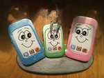 Cell Phone Family Of 3 Polarx Personalizable Christmas Tree Ornament Ships Free. Fixed Price $8.39.