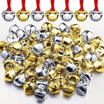 25 "believe" Jingle Bells 1.5" Gold/silver W/ Red Ribbon Christmas Metal Wreath. Fixed Price $14.26.
