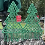 Ashland Macrame Christmas Tree, Green, Nwt 18 Pair Lot Of 2 Boho. Fixed Price $34.99.