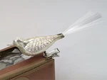Sparkling White Snowbird Clip On Blown Glass Ornament Old World Christmas. Fixed Price $14.99.