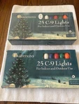 Lot Of 3 Traditions 75FT Total C9 Colored Christmas Lights Big Bulbs Green Wire. Fixed Price $34.99.