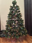 Multi Color Pre Lit Artificial Christmas Tree 7.5FT. Fixed Price $125.00.