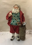 Vintage Kurts Adler Fabriche Paper Mache Santa Claus Figurine Golfer Christmas. Fixed Price $37.50.