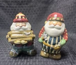 Vintage Sakura Salt & Pepper Shakers "woodland Santa" Debbie Mumm Christmas-new. Fixed Price $10.50.