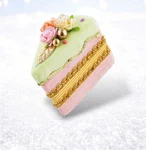 4.5" Pink Cake Slice Ornament Set Of 2 Christmas Decor *ships Within 10 Days*. Fixed Price $30.00.