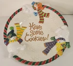 Fitz & Floyd Classics Christmas Snowmen "have Some Cookies" Dish Plate. Fixed Price $19.99.