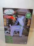 Gemmy Airblown Inflatable Iridescent Led Reindeer 6.5 Foot Tall. Fixed Price $49.95.